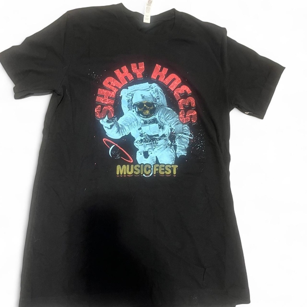 Black and red Shaky Knees Music Fest 2019 cotton tee